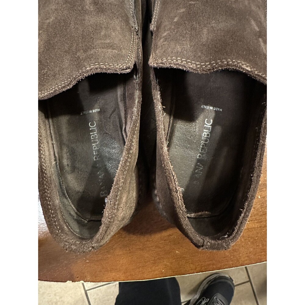 Banana Republic Vero Cuoio Leather Suede Loafers Men’s Size 12 Margom Sole Brown - Picture 3 of 12
